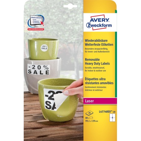 Avery Self-Adhesive Label Rounded